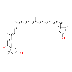 ChemSpider 2D Image | (13cis)-3,3'-Dihydroxy-kappa,kappa-carotene-6,6'-dione | C40H56O4