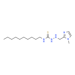 ChemSpider 2D Image | N-Decyl-2-[(1-methyl-1H-imidazol-2-yl)methyl]hydrazinecarbothioamide | C16H31N5S
