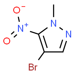 ChemSpider 2D Image | 4-Bromo-1-methyl-5-nitro-1H-pyrazole | C4H4BrN3O2