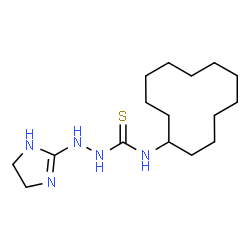 ChemSpider 2D Image | N-Cyclododecyl-2-(4,5-dihydro-1H-imidazol-2-yl)hydrazinecarbothioamide | C16H31N5S