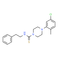 ChemSpider 2D Image | 4-(5-Chloro-2-methylphenyl)-N-(2-phenylethyl)-1-piperazinecarbothioamide | C20H24ClN3S