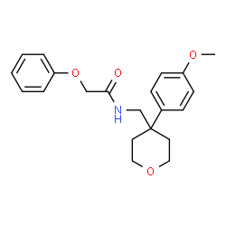 ChemSpider 2D Image | N-{[4-(4-Methoxyphenyl)tetrahydro-2H-pyran-4-yl]methyl}-2-phenoxyacetamide | C21H25NO4