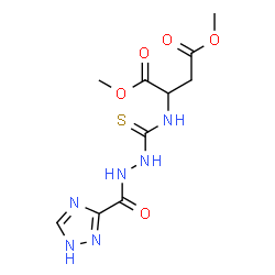 ChemSpider 2D Image | Dimethyl N-{[2-(1H-1,2,4-triazol-3-ylcarbonyl)hydrazino]carbonothioyl}aspartate | C10H14N6O5S
