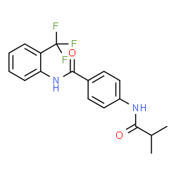 ChemSpider 2D Image | 4-(Isobutyrylamino)-N-[2-(trifluoromethyl)phenyl]benzamide | C18H17F3N2O2