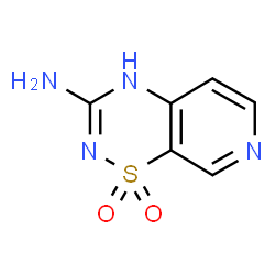 ChemSpider 2D Image | 4H-Pyrido[4,3-e][1,2,4]thiadiazin-3-amine 1,1-dioxide | C6H6N4O2S
