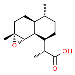 ChemSpider 2D Image | (2R)-2-[(1aR,3aS,4R,7R,7aS,7bS)-1a,4-Dimethyldecahydronaphtho[1,2-b]oxiren-7-yl]propanoic acid | C15H24O3