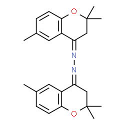 ChemSpider 2D Image | Bis(2,2,6-trimethyl-2,3-dihydro-4H-chromen-4-ylidene)hydrazine | C24H28N2O2