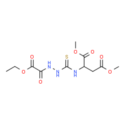 ChemSpider 2D Image | Dimethyl N-({2-[ethoxy(oxo)acetyl]hydrazino}carbonothioyl)aspartate | C11H17N3O7S