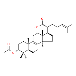 ChemSpider 2D Image | (3alpha)-3-Acetoxylanosta-8,24-dien-21-oic acid | C32H50O4