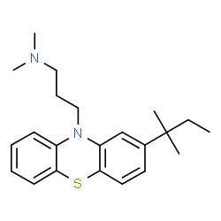 ChemSpider 2D Image | N,N-Dimethyl-3-[2-(2-methyl-2-butanyl)-10H-phenothiazin-10-yl]-1-propanamine | C22H30N2S