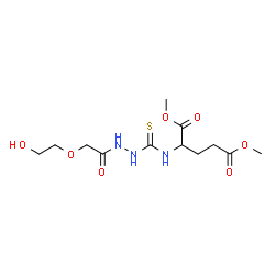ChemSpider 2D Image | Dimethyl N-({2-[(2-hydroxyethoxy)acetyl]hydrazino}carbonothioyl)glutamate | C12H21N3O7S