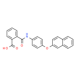 ChemSpider 2D Image | 2-{[4-(2-Naphthyloxy)phenyl]carbamoyl}benzoic acid | C24H17NO4