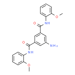 ChemSpider 2D Image | 5-Amino-N,N'-bis(2-methoxyphenyl)isophthalamide | C22H21N3O4