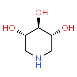 ChemSpider 2D Image | Piperidine-3,4,5-triol | C5H11NO3