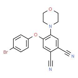 ChemSpider 2D Image | 4-(4-Bromophenoxy)-5-(4-morpholinyl)phthalonitrile | C18H14BrN3O2