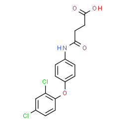 ChemSpider 2D Image | 4-{[4-(2,4-Dichlorophenoxy)phenyl]amino}-4-oxobutanoic acid | C16H13Cl2NO4