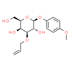 ChemSpider 2D Image | 4-Methoxyphenyl 3-O-allyl-beta-D-galactopyranoside | C16H22O7