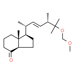 ChemSpider 2D Image | (1R,3aR,7aR)-1-[(2R,3E,5S)-6-(Methoxymethoxy)-5,6-dimethyl-3-hepten-2-yl]-7a-methyloctahydro-4H-inden-4-one | C21H36O3