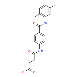 ChemSpider 2D Image | 4-({4-[(5-Chloro-2-methylphenyl)carbamoyl]phenyl}amino)-4-oxobutanoic acid | C18H17ClN2O4
