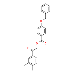 ChemSpider 2D Image | 2-(3,4-Dimethylphenyl)-2-oxoethyl 4-(benzyloxy)benzoate | C24H22O4