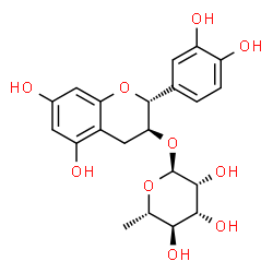 ChemSpider 2D Image | Catechin 3-O-alpha-L-rhamnopyranoside | C21H24O10