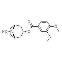 ChemSpider 2D Image | (3-endo)-8-Hydroxy-8-azabicyclo[3.2.1]oct-3-yl 3,4-dimethoxybenzoate | C16H21NO5
