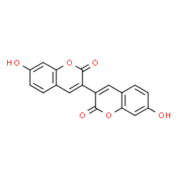 ChemSpider 2D Image | 7,7'-Dihydroxy-2H,2'H-3,3'-bichromene-2,2'-dione | C18H10O6