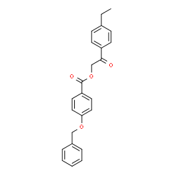 ChemSpider 2D Image | 2-(4-Ethylphenyl)-2-oxoethyl 4-(benzyloxy)benzoate | C24H22O4