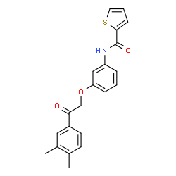 ChemSpider 2D Image | N-{3-[2-(3,4-Dimethylphenyl)-2-oxoethoxy]phenyl}-2-thiophenecarboxamide | C21H19NO3S