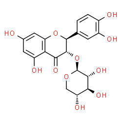 ChemSpider 2D Image | (-)-taxifolin 3-O-beta-D-xylopyranoside | C20H20O11