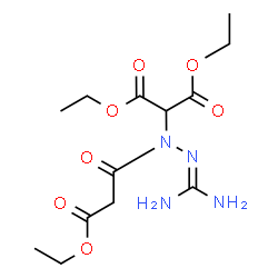 ChemSpider 2D Image | Diethyl [2-(diaminomethylene)-1-(3-ethoxy-3-oxopropanoyl)hydrazino]malonate | C13H22N4O7