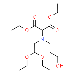 ChemSpider 2D Image | Diethyl [(2,2-diethoxyethyl)(3-hydroxypropyl)amino]malonate | C16H31NO7