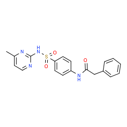 ChemSpider 2D Image | N-{4-[(4-Methyl-2-pyrimidinyl)sulfamoyl]phenyl}-2-phenylacetamide | C19H18N4O3S