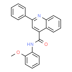 ChemSpider 2D Image | N-(2-Methoxyphenyl)-2-phenyl-4-quinolinecarboxamide | C23H18N2O2