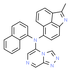 ChemSpider 2D Image | 2-Methyl-N-(1-naphthyl)-N-([1,2,4]triazolo[4,3-a]pyrazin-5-yl)benzo[cd]indol-6-amine | C27H18N6