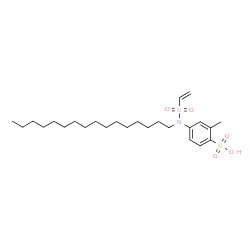 ChemSpider 2D Image | 4-[Hexadecyl(vinylsulfonyl)amino]-2-methylbenzenesulfonic acid | C25H43NO5S2
