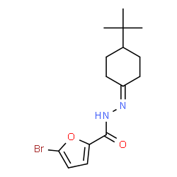 ChemSpider 2D Image | 5-Bromo-N'-(4-tert-butylcyclohexylidene)-2-furohydrazide | C15H21BrN2O2