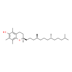 ChemSpider 2D Image | (2R)-2,5,7,8-tetramethyl-2-[(4S,8R)-4,8,12-trimethyltridecyl]-6-chromanol | C29H50O2