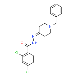 ChemSpider 2D Image | N'-(1-Benzyl-4-piperidinylidene)-2,4-dichlorobenzohydrazide | C19H19Cl2N3O