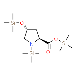 ChemSpider 2D Image | Trimethylsilyl (4R)-1-(trimethylsilyl)-4-[(trimethylsilyl)oxy]-L-prolinate | C14H33NO3Si3