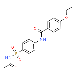 ChemSpider 2D Image | N-[4-(Acetylsulfamoyl)phenyl]-4-ethoxybenzamide | C17H18N2O5S