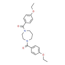ChemSpider 2D Image | 1,4-Diazepane-1,4-diylbis[(4-ethoxyphenyl)methanone] | C23H28N2O4