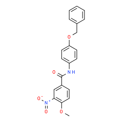 ChemSpider 2D Image | N-[4-(Benzyloxy)phenyl]-4-methoxy-3-nitrobenzamide | C21H18N2O5