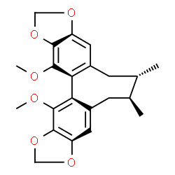 ChemSpider 2D Image | (6S,7S)-13,14-Dimethoxy-6,7-dimethyl-5,6,7,8-tetrahydro[1,3]benzodioxolo[5',6':3,4]cycloocta[1,2-f][1,3]benzodioxole | C22H24O6