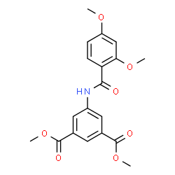 ChemSpider 2D Image | Dimethyl 5-[(2,4-dimethoxybenzoyl)amino]isophthalate | C19H19NO7