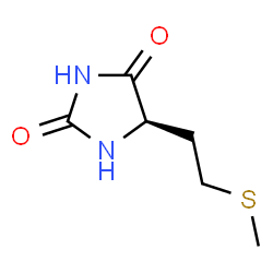 ChemSpider 2D Image | (5R)-5-[2-(Methylsulfanyl)ethyl]-2,4-imidazolidinedione | C6H10N2O2S