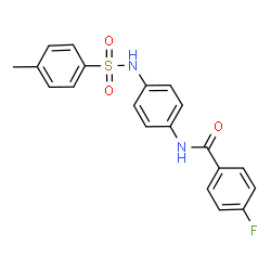 ChemSpider 2D Image | 4-Fluoro-N-(4-{[(4-methylphenyl)sulfonyl]amino}phenyl)benzamide | C20H17FN2O3S