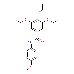 ChemSpider 2D Image | 3,4,5-Triethoxy-N-(4-methoxyphenyl)benzamide | C20H25NO5