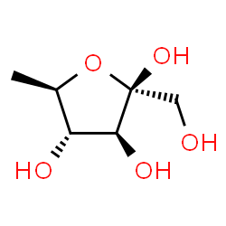 ChemSpider 2D Image | 6-Deoxy-Î²-D-fructofuranose | C6H12O5