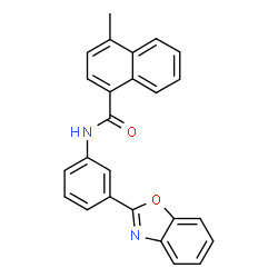 ChemSpider 2D Image | N-[3-(1,3-Benzoxazol-2-yl)phenyl]-4-methyl-1-naphthamide | C25H18N2O2